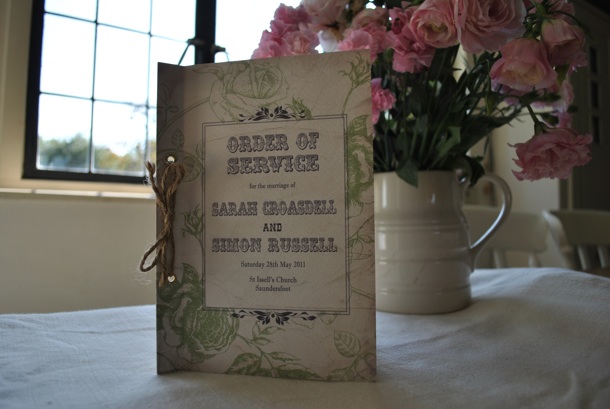 Order of Service Wedding Program Options