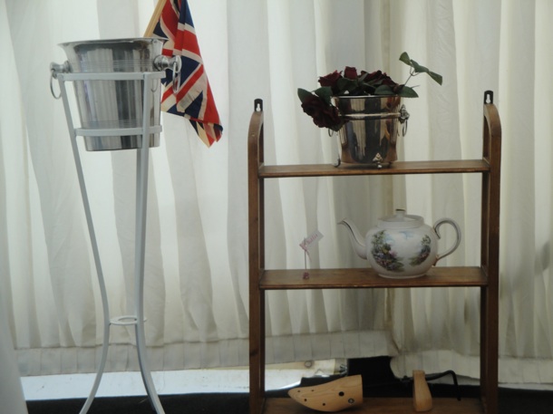 The table was a 6ft round in the marquee which had lovely light all day